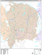 Chapel Hill  Wall Map Premium Style